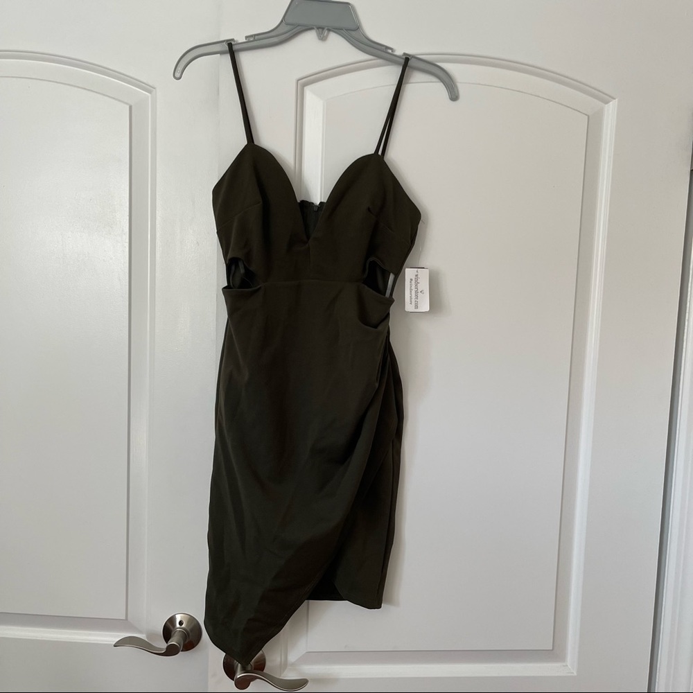 NWT Windsor Olive Dress with Cutouts